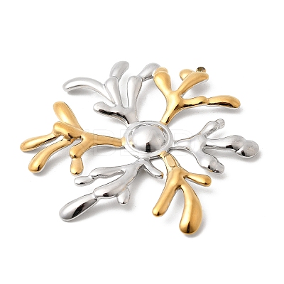 Two Tone 304 Stainless Steel Big Pendants STAS-B120-01GP-01-1