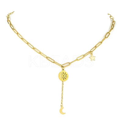 304 Stainless Steel Lariat Necklaces NJEW-JN04607-1