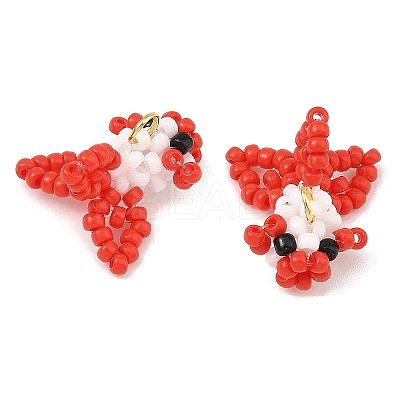 MIYUKI Round Glass Seed Beads Glass Pendants PALLOY-MZ01451-01-1