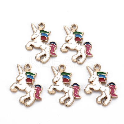 Alloy Enamel Pendants ENAM-N055-024C-NR-1