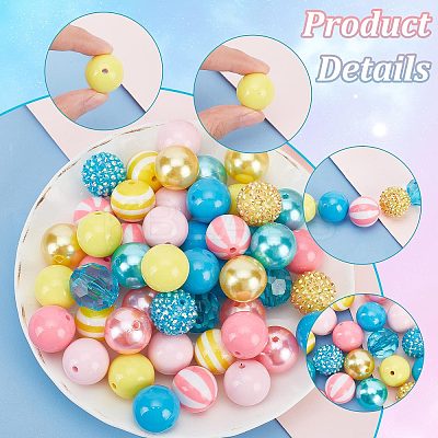1 Set Resin Round Beads Set RESI-PH0002-03-1