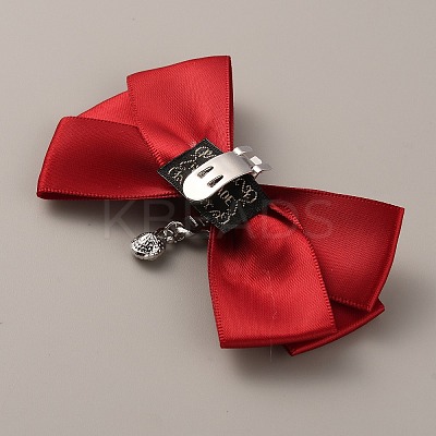 Polyester Bowknot Wedding Shoe Decoration AJEW-WH0033-19B-1