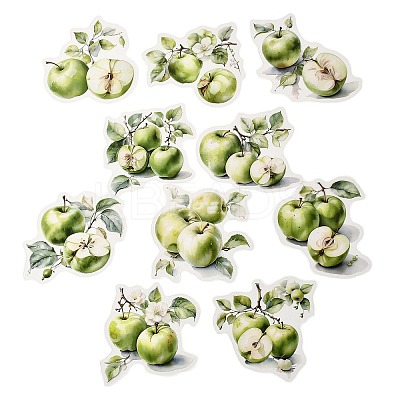 10Pcs Fruit PET Self-Adhesive Stickers DIY-K074-08E-1