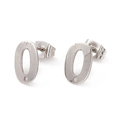 Non-Tarnish 201 Stainless Steel Stud Earring Findings STAS-G266-04P-1