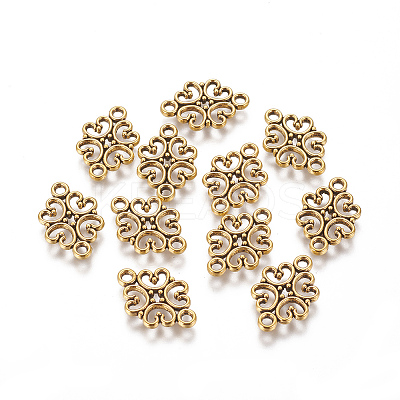 Tibetan Style Alloy Flower Links connectors TIBE-990-AG-RS-1