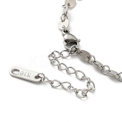 Non-Tarnish 304 Stainless Steel Oval Link Chains Bracelet for Men Women BJEW-G640-05P-1