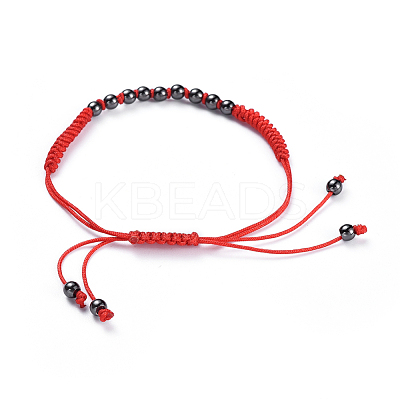 Adjustable Nylon Cord Braided Bead Bracelets BJEW-JB04426-01-1