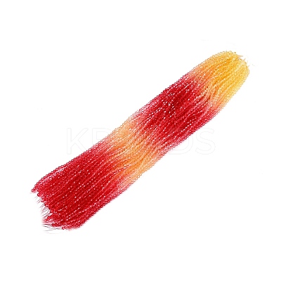 Gradient Color Baking Paint Glass Bead Strands X1-DGLA-A039-T2mm-A03-1