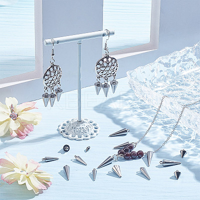 70Pcs 7 Style 304 & 201 Stainless Steel Pendants STAS-AR0002-06-1