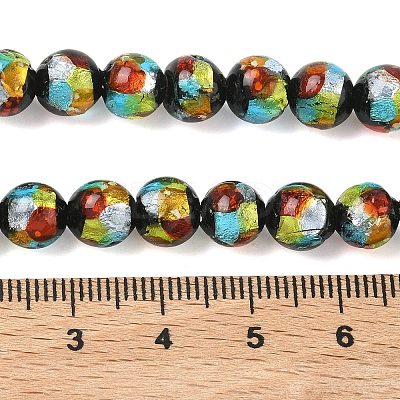 Handmade Foil Glass Beads LAMP-K039-37A-1