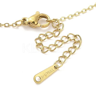 Ion Plating(IP) 304 Stainless Steel Pendant Necklaces for Women NJEW-B080-12G-1