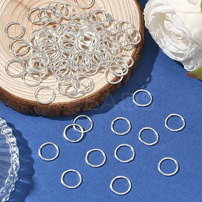 Eco-Friendly Brass Round Rings KK-M165-10mm-02S-RS-1
