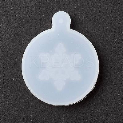 Christmas Theme DIY Flat Round with Snowflake Pendant Silicone Molds LS-DIY-F114-34-1