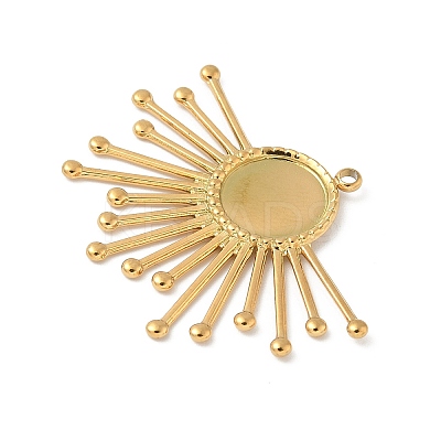 304 Stainless Steel Pendant Cabochon Settings X-STAS-L293-04G-1
