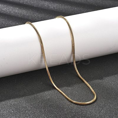 2MM 304 Stainless Steel Square Snake Chain Necklaces for Women NJEW-B131-01B-G-1