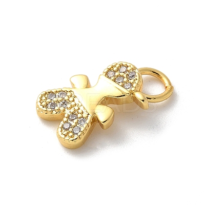 Brass Micro Pave Cubic Zirconia Pendants KK-P292-21A-G-1