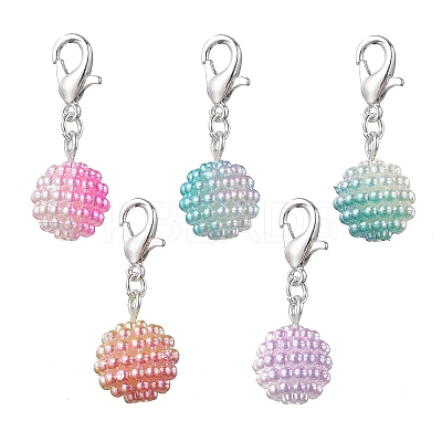Acrylic Imitation Pearl Pendant Decorations HJEW-JM01720-1
