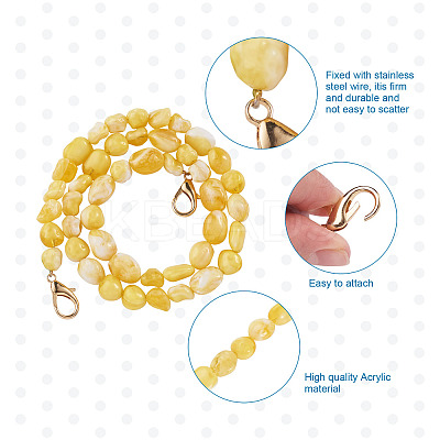 4Pcs 4 Colors Acrylic Beads Bag Strap FIND-GN0001-06-1