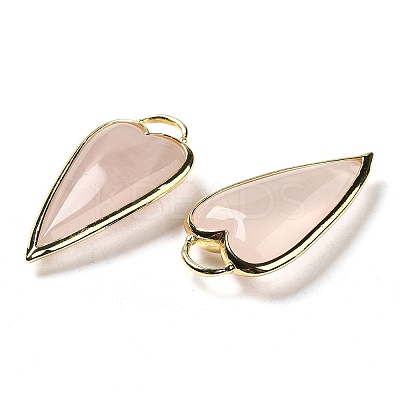 Natural Rose Quartz Pendants G-K347-01G-10-1