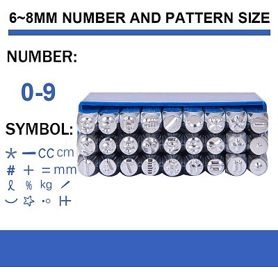 Iron Seal Stamps AJEW-L064-02-1