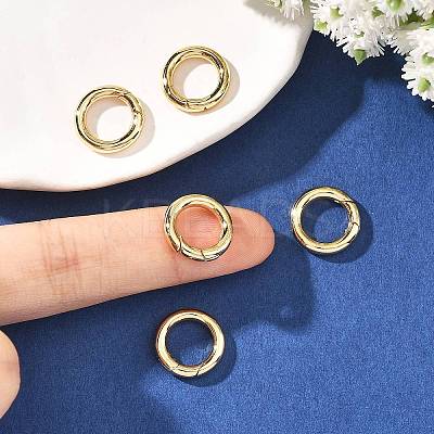 SHEGRACE Brass Spring Gate Rings XGRQ58246-763G-1