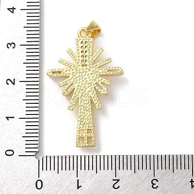 Brass Micro Pave Clear Cubic Zirconia Pendants KK-A212-11A-G-1