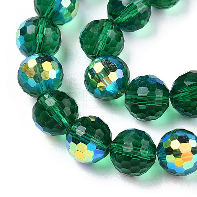 Transparent Electroplate Glass Beads Strands EGLA-TAC0006-06A-1