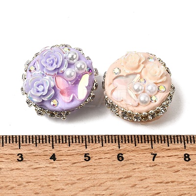 Handmade Polymer Clay Rhinestone Beads X-CLAY-Z005-03-1