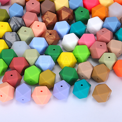 Hexagonal Silicone Beads SI-JX0020A-96-1