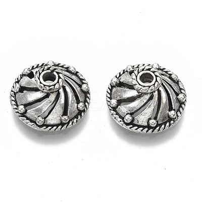 Tibetan Style Alloy Bead Caps TIBE-N006-07AS-LF-1