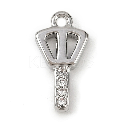 Brass Micro Pave Clear Cubic Zirconia Pendants LS-KK-L238-22P-1