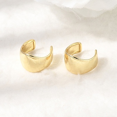 Brass Cuff Earrings EJEW-C186-09G-1