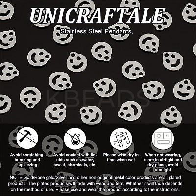 100Pcs 201 Stainless Steel Charms FIND-UN0016-17-1