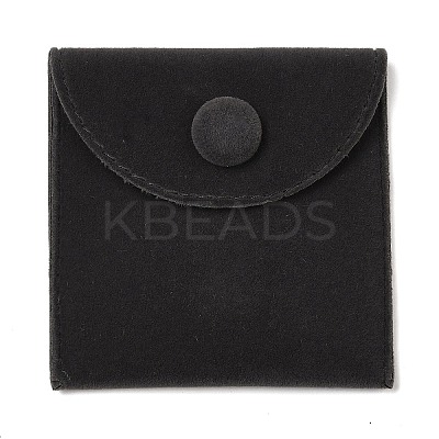 Velvet Jewelry Bags, Jewelry Storage Pouches with Snap Button, Square,  Gray, 7x7x1cm