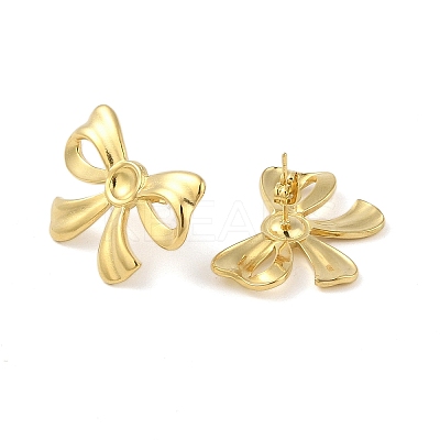 Ion Plating(IP) 304 Stainless Steel Stud Earrings for Women EJEW-B050-11G-1