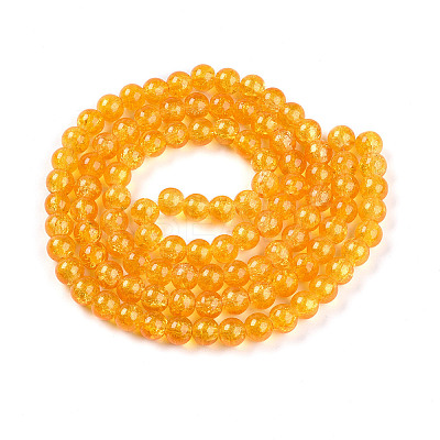 Transparent Crackle Glass Bead Strands GLAA-T025-8mm-02J-1
