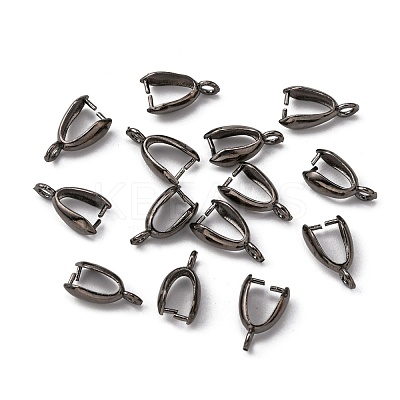 Grade AA Brass Ice Pick Pinch Bails for Pendant Making KK-M008-b-06B-NR-1