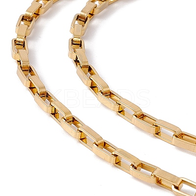 201 Stainless Steel Box Chain Necklace for Men Women LS-NJEW-P268-A42-2X5-1