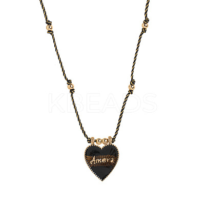 Brass and Enamel Pendant Necklaces FS-WG2CA9F-23-1