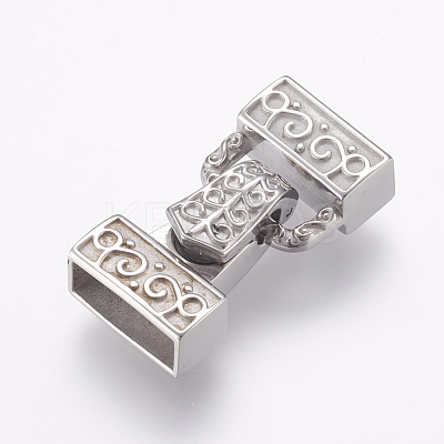 Tarnish Resistant 304 Stainless Steel Magnetic Clasps STAS-E144-108P-1