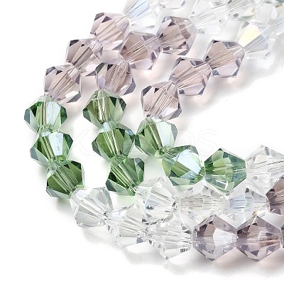Transparent Gradient Color Glass Beads Strands GLAA-F131-01C-09-1