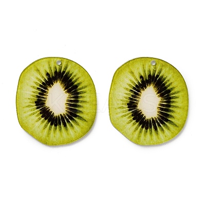 Opaque Printed Acrylic Pendants OACR-I020-02A-1