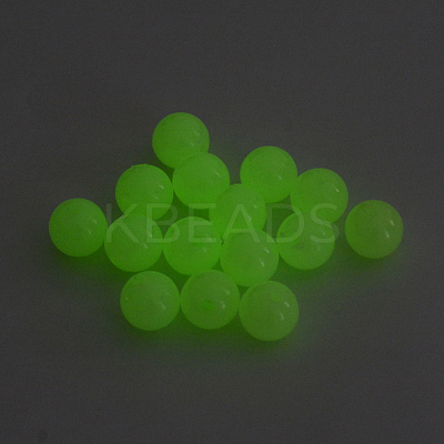 Luminous Acrylic Round Beads LACR-R002-4mm-01-1