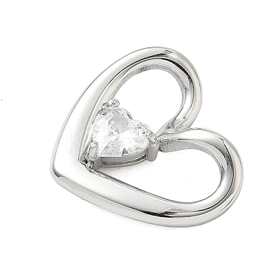 304 Stainless Steel Rhinestone Pendants STAS-P401-02P-1