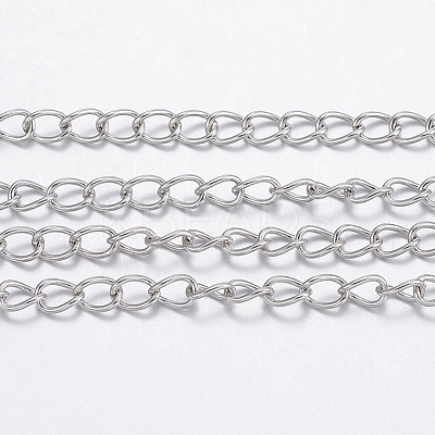 Tarnish Resistant 304 Stainless Steel Curb Chains CHS-H017-03P-20M-1