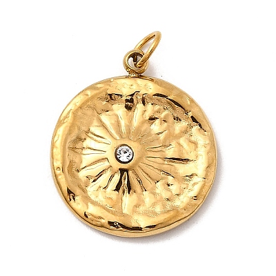 304 Stainless Steel Rhinestone Pendants STAS-B093-08G-1