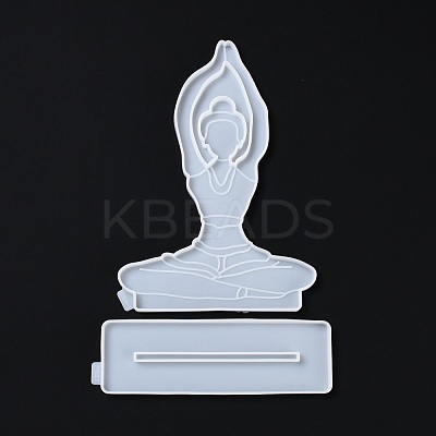 YOGA DIY Silicone Statue Molds DIY-G046-10-1