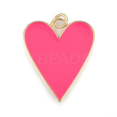 Brass Enamel Pendants KK-M205-13G-02-1