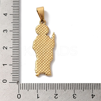 PVD Vacuum Plating 304 Stainless Steel Pendants STAS-L081-037G-1