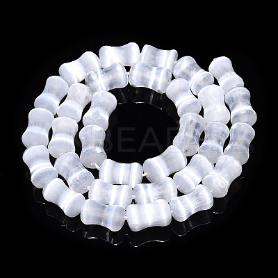 Dyed Natural Selenite Beads Strands G-T138-234A-1